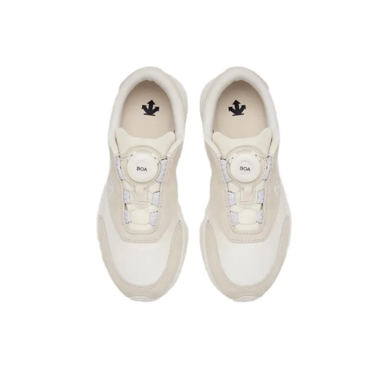 DESCENTE Sports Life Collection Anti Slip Wear Resistant Kids Lifestyle Shoes Cream White Teenagers-3