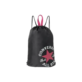 Converse Polyester Backpack Medium Size Unisex Black & Red
