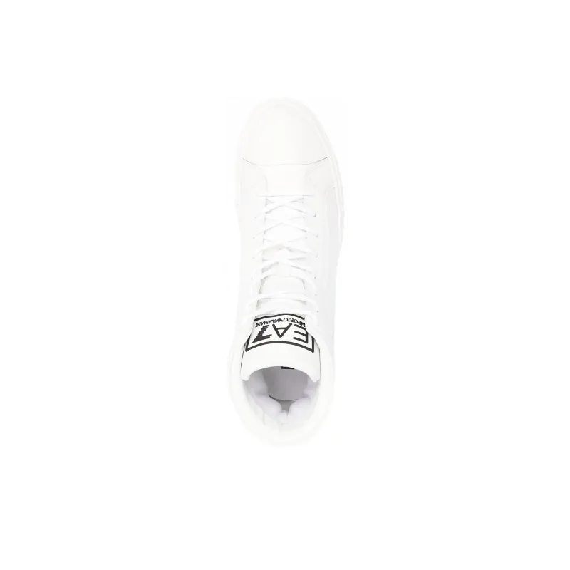 EMPORIO ARMANI EA7 High Top Skateboard Shoes Men's White-4