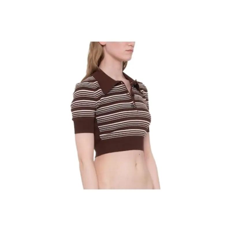 MIU MIU SS23 Polo Shirt Women's Tobacco-4