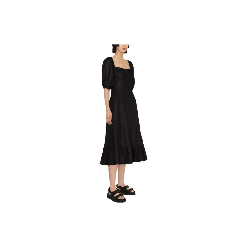 Reformation Short-Sleeved Dresses Women's Black-3