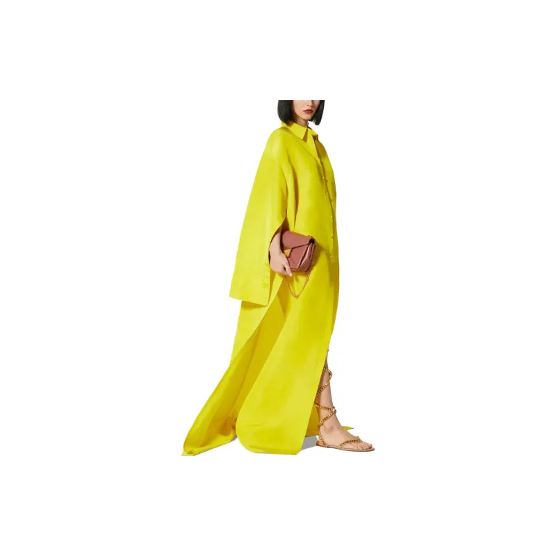 Valentino Long-Sleeved Dresses Women's Yellow-3