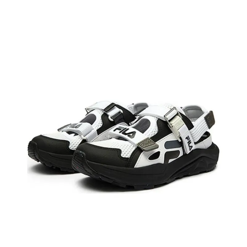 FILA KIDS Lynx Anti Slip Wear Resistant Children's Sandals Black White Unisex-2