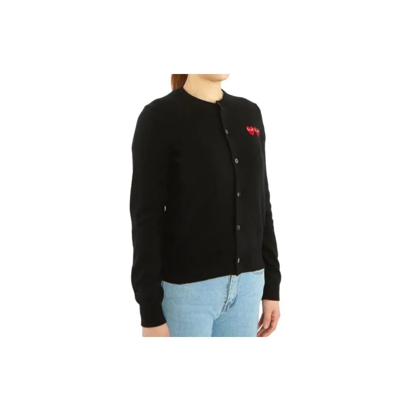 CDG Play Sweaters Women's Black-2