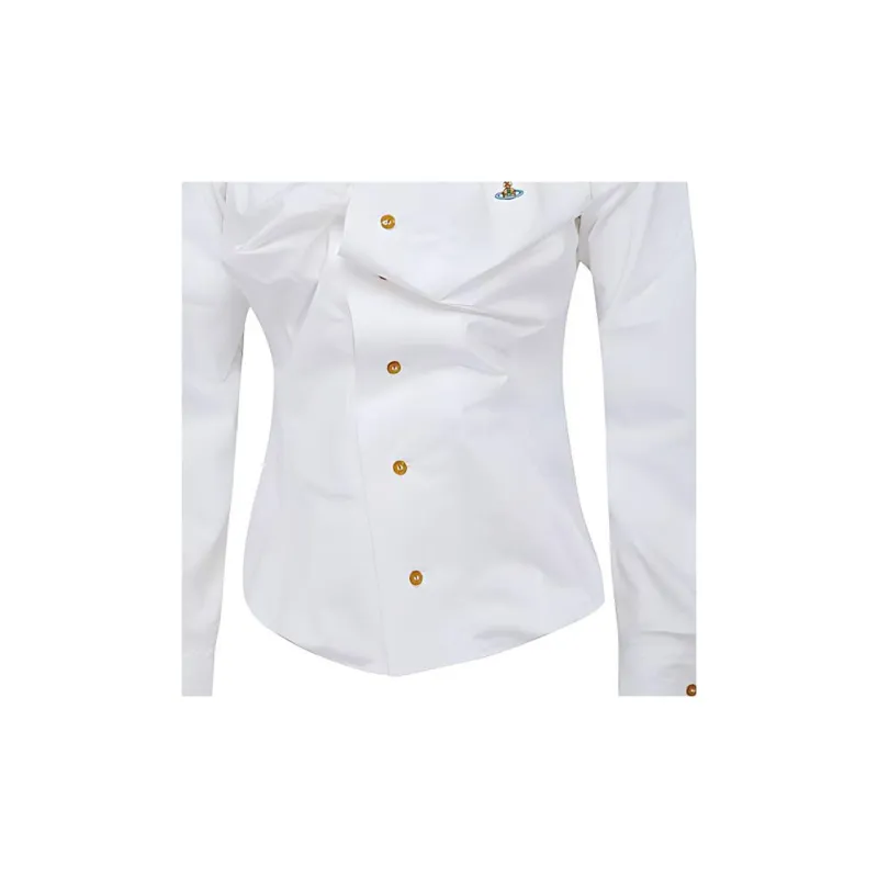 Vivienne Westwood Orb Logo Embroidered Drunken Shirt-5