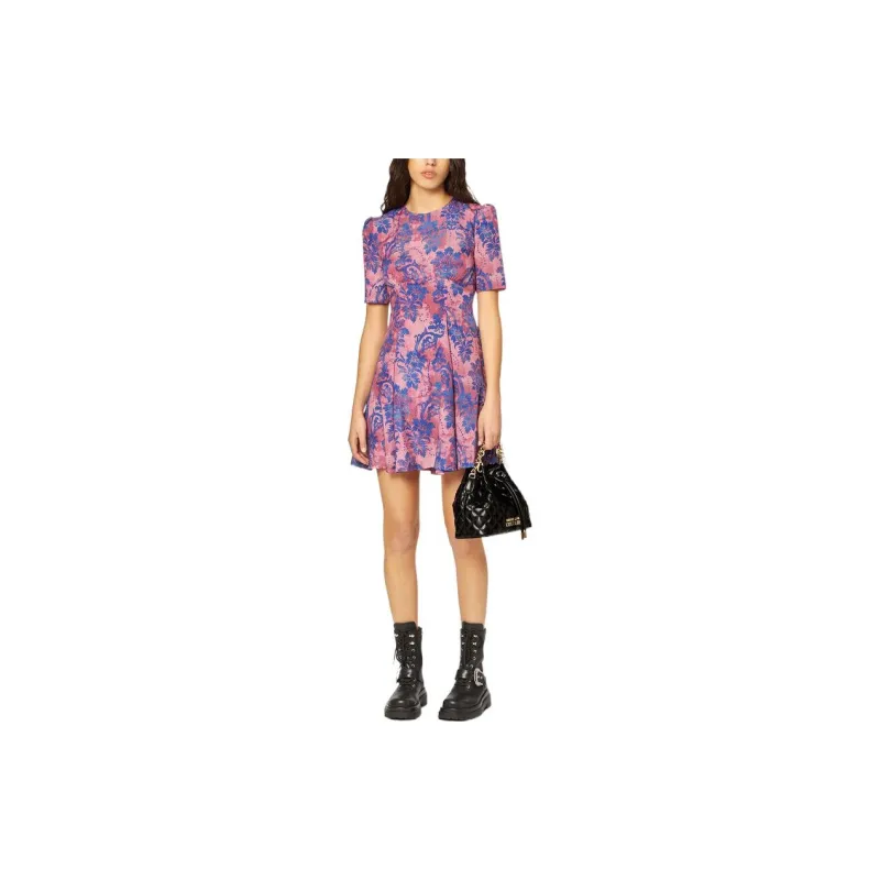 VERSACE JEANS COUTURE Floral print Flared Mini Dress-1