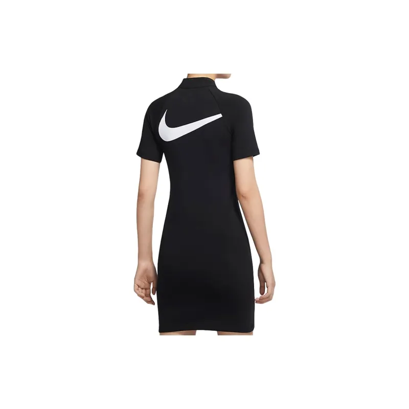 Nike Short Sleeved Dresses Women's Black-4