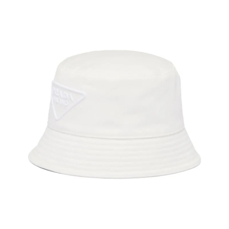 PRADA Fabric Bucket Hats Men's White-0