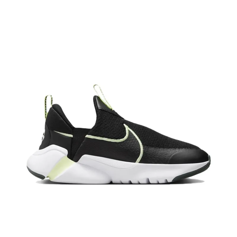 Nike Flex Plus 2 Anti Slip Wear Resistant Low Top Kids' Running Shoes Black Green Unisex-1