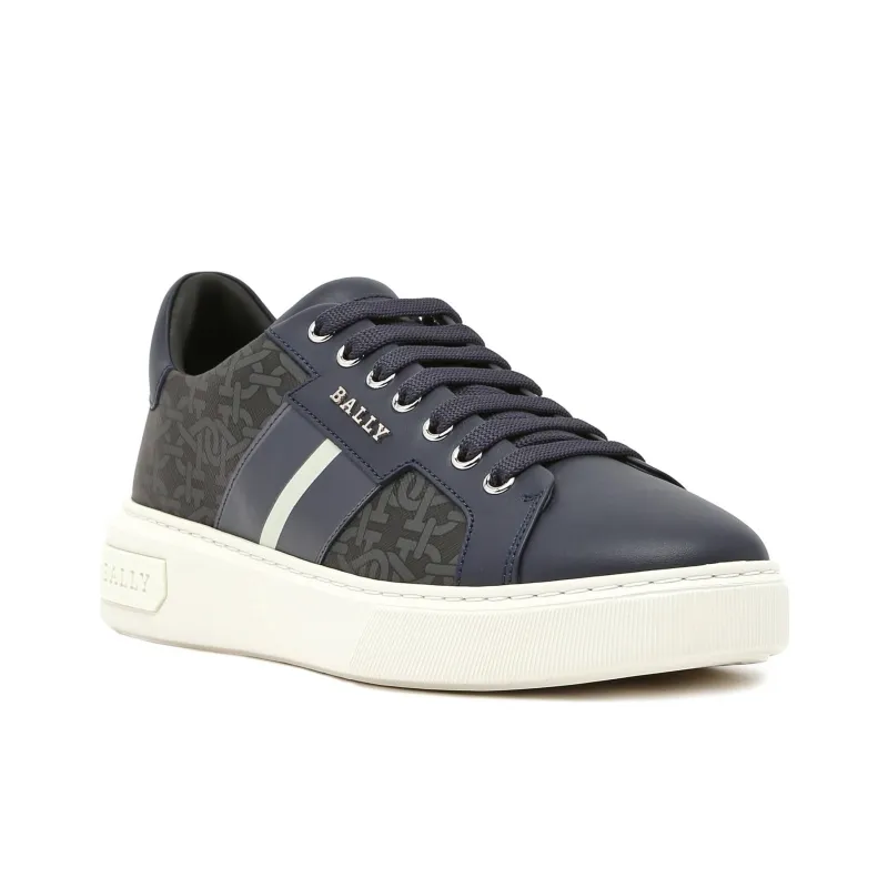 BALLY Low-Top Stylish Skateboarding Shoes Men's Gray Blue-1