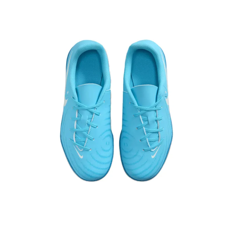 Nike Jr. Phantom GX 2 Club Slip Resistant, Abrasion Resistant, Lightweight Low Top Kids' Soccer Shoes Blue White Kids'-3