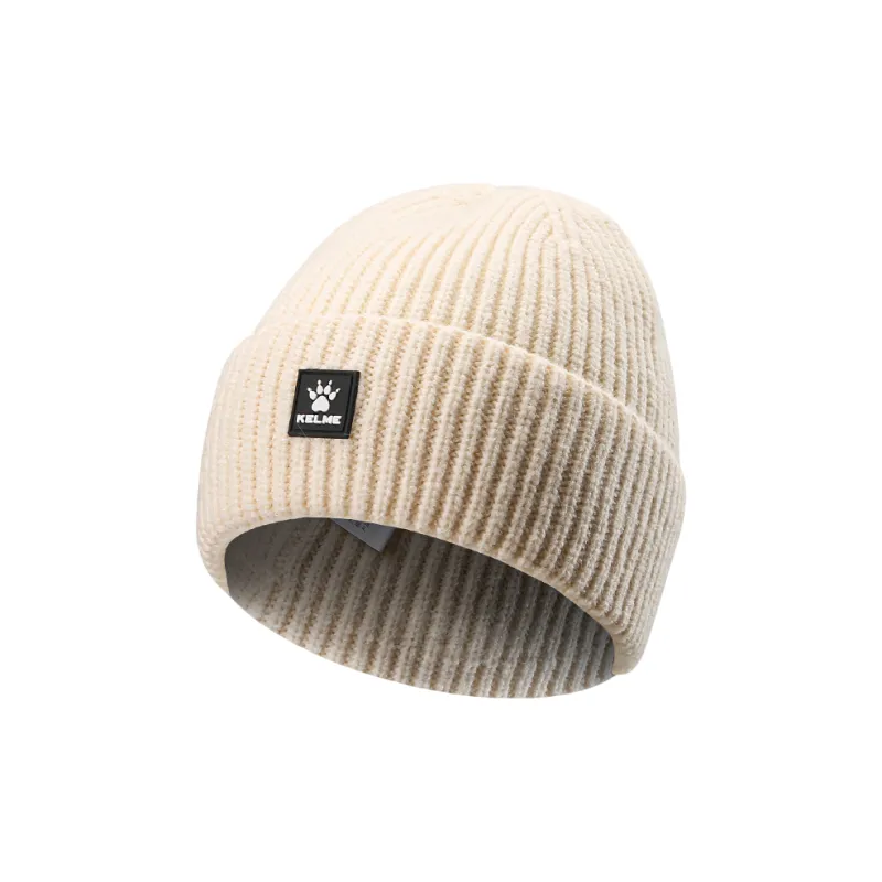 KELME Acrylic Nylon Beanies Unisex Black Orange Beige-2