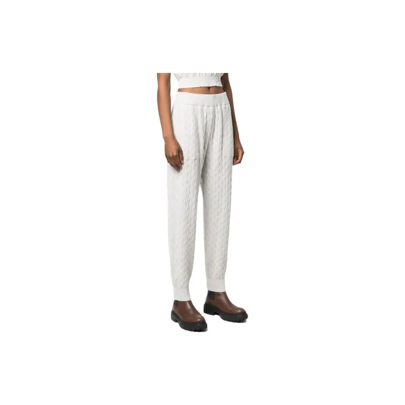 Brunello Cucinelli Knitted Sweatpants Women's White-3