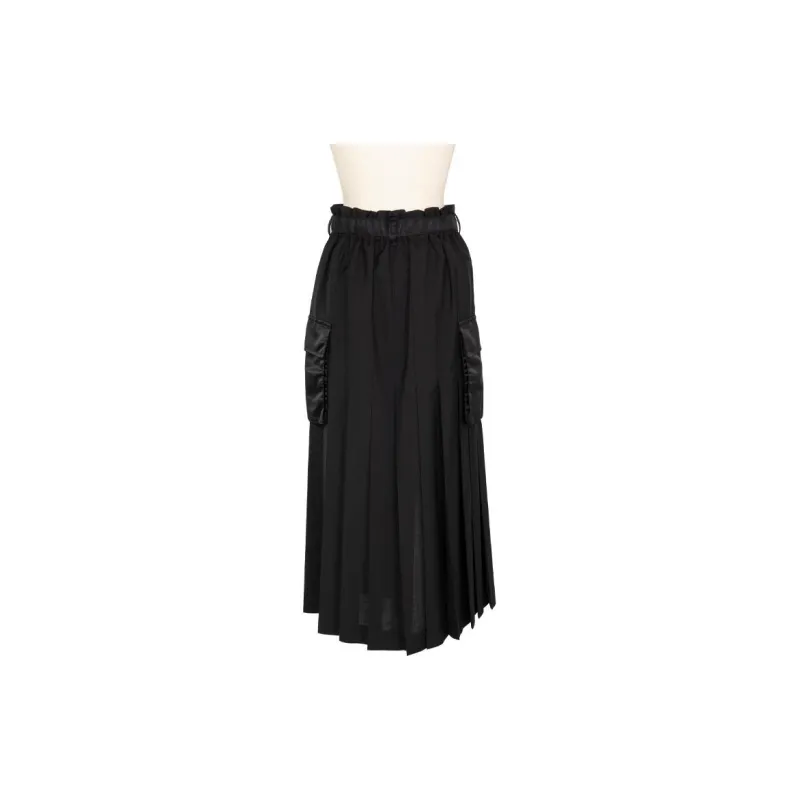 Sacai Zip Detailed Belted Cargo Midi Skirt-1