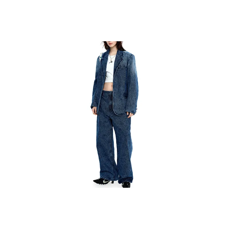 ADER ERROR ADER ERROR Through Editism Series Jeans Women's Denim Blue-3