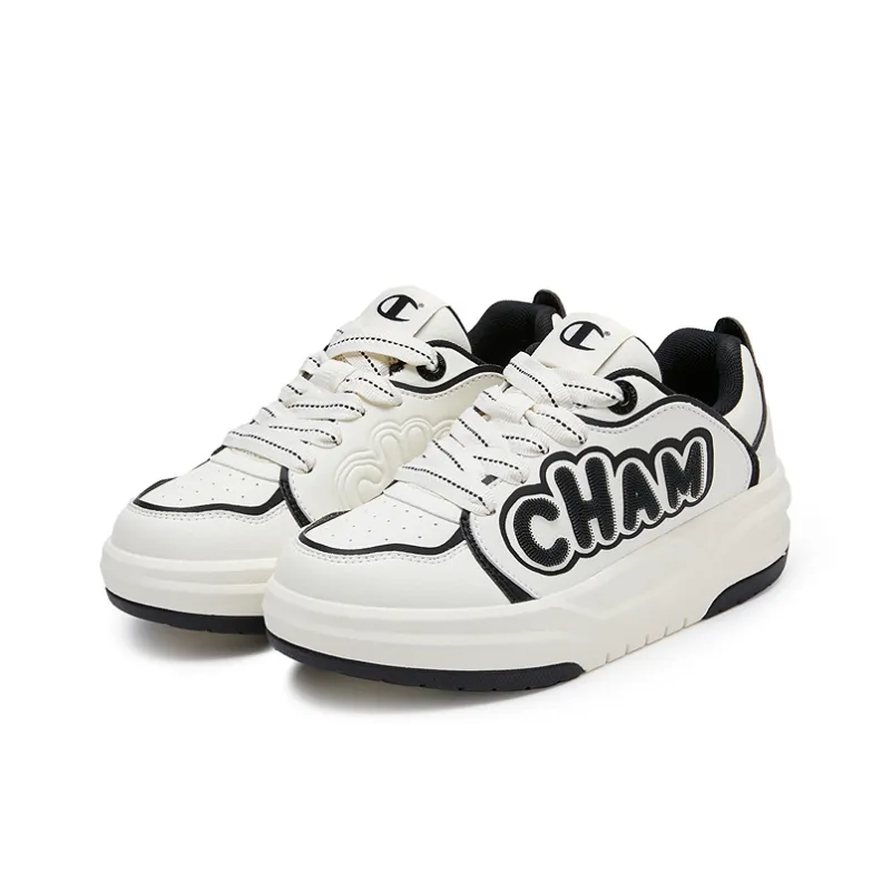 Champion School Team Shoes 2.0 Low Top Skateboard Shoes Men's Milk White Black-2