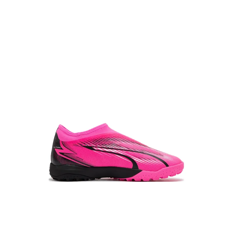 PUMA Ultra Match Wear Resistant Coverage Low Top Kids' Soccer Shoes Pink White Black Kids'-1