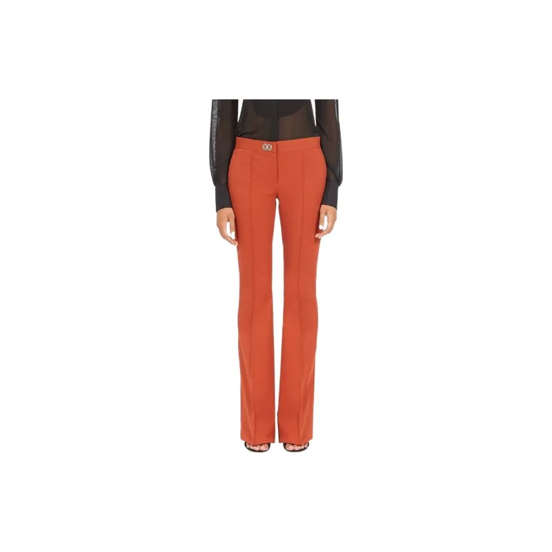 FERRAGAMO SS23 Knitted Sweatpants Women's Orange-1