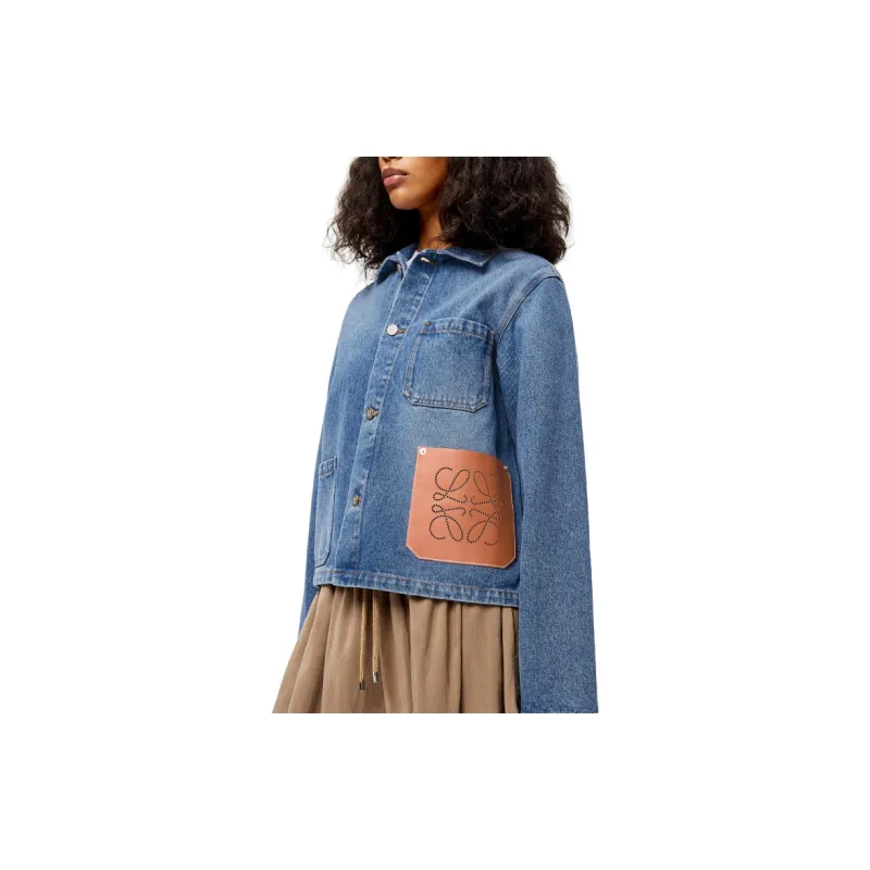 LOEWE FW21 Denim Jacket Women's Blue-4