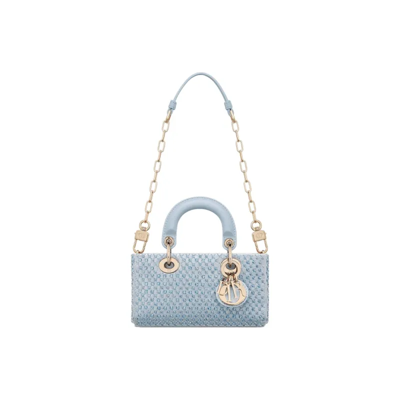 DIOR Lady D Joy Calfskin Lady Dior Bag, Shoulder Bag, Crossbody Bag, Handbag Extra Mini Women's Light Blue-1