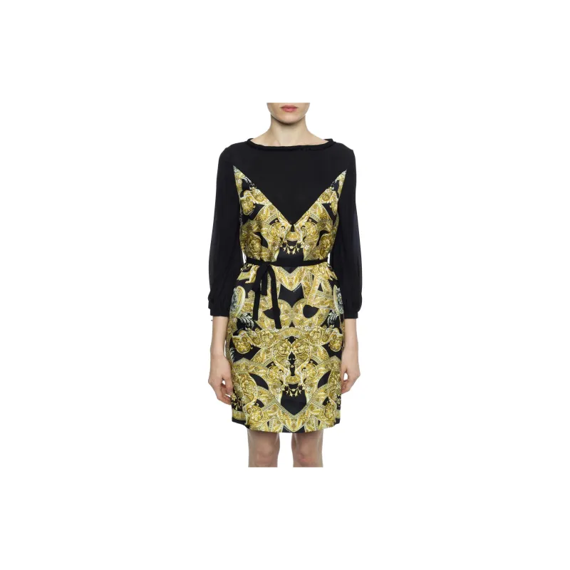VERSACE Long Sleeved Dresses Women's Black-2
