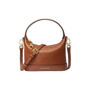 MICHAEL KORS Wythe Leather One Shoulder Handbag Crossbody Bag Small Size Women's Brown