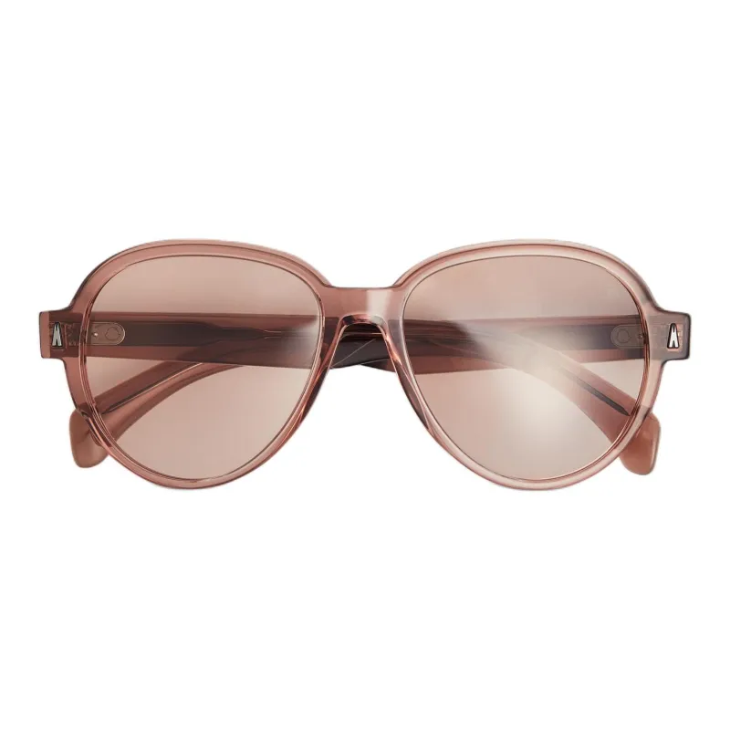 Moncler Acetate Irregular Shape Sunglasses Unisex Pink-1