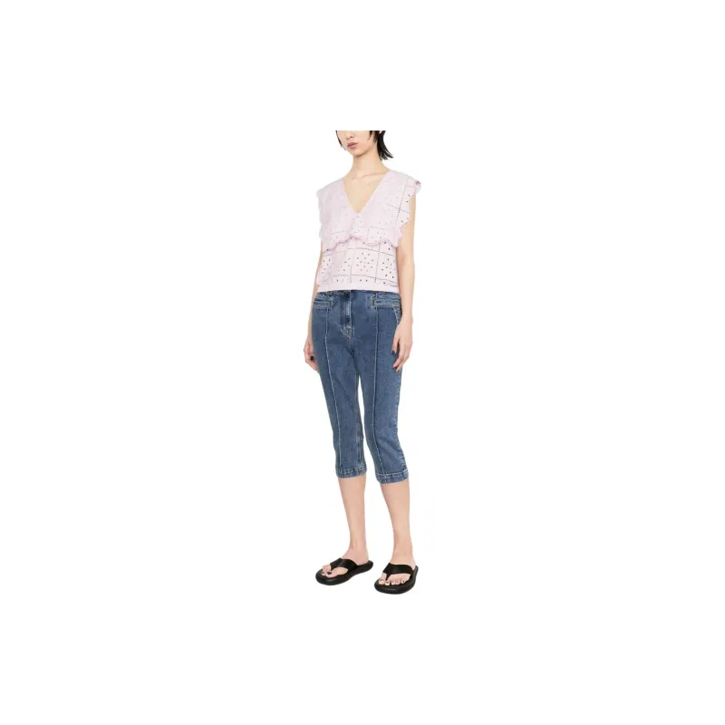 GANNI Broderie Anglaise Sleeveless Top-1