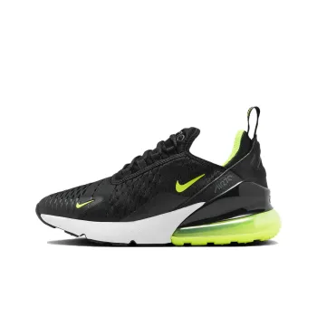 Nike Air Max 270 Anti Slip Wear Resistant Kids Lifestyle Shoes Black Green Teenagers