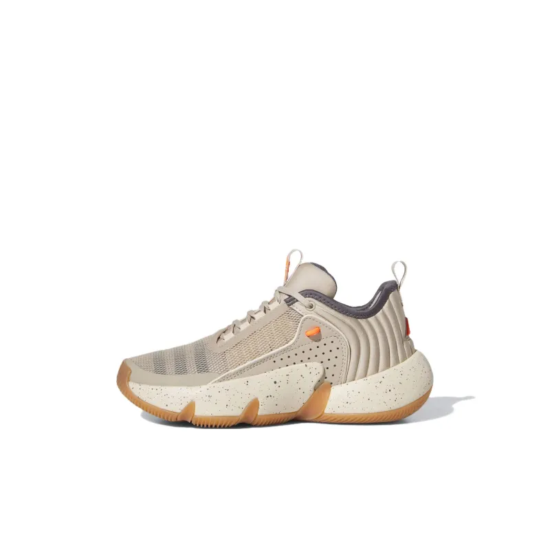 Adidas Originals Anti Slip Wear Resistant Low Top Children's Basketball Shoes Beige Kids'-0
