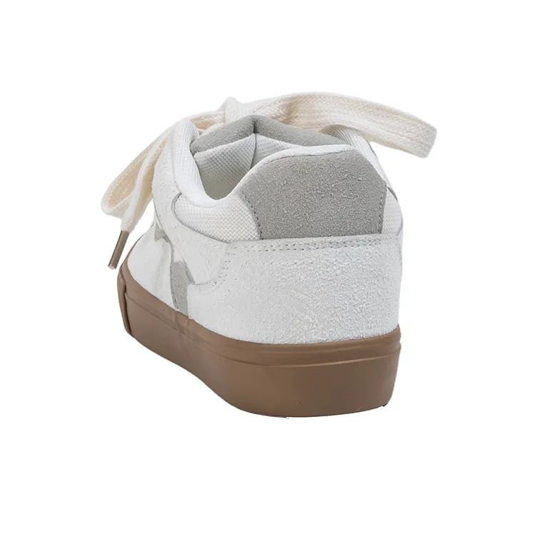 MINGKUANG Streetwear Earthy Maillard Style, Box Anti Slip Wear Resistant Low Top Skateboard Shoes Unisex-3