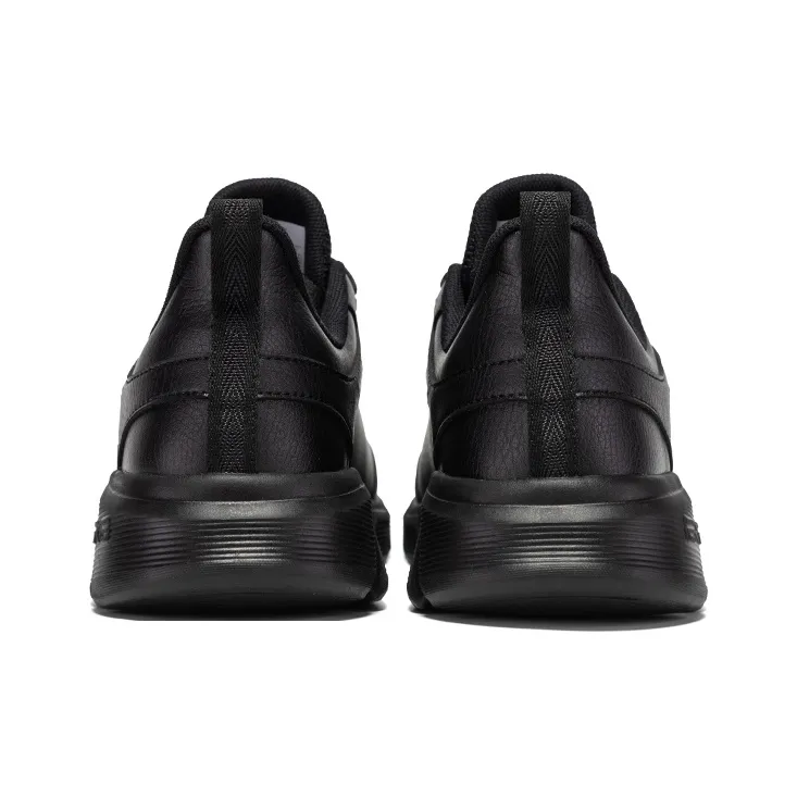 Erke Wear Resistant Waterproof And Breathable Low Top Casual Running Shoes Men's Black Gray-4