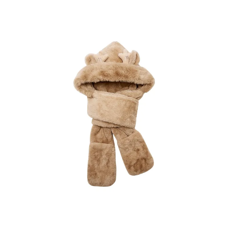 Narandu Polyester Beanies Women's Milk Tea Brown, Ecru-1