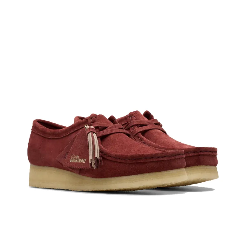 Clarks Originals Wallabee Deep Red Women's-2