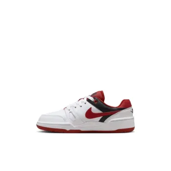 Nike Full Force Low Top Kids' Skateboarding Shoes White Red Teenagers