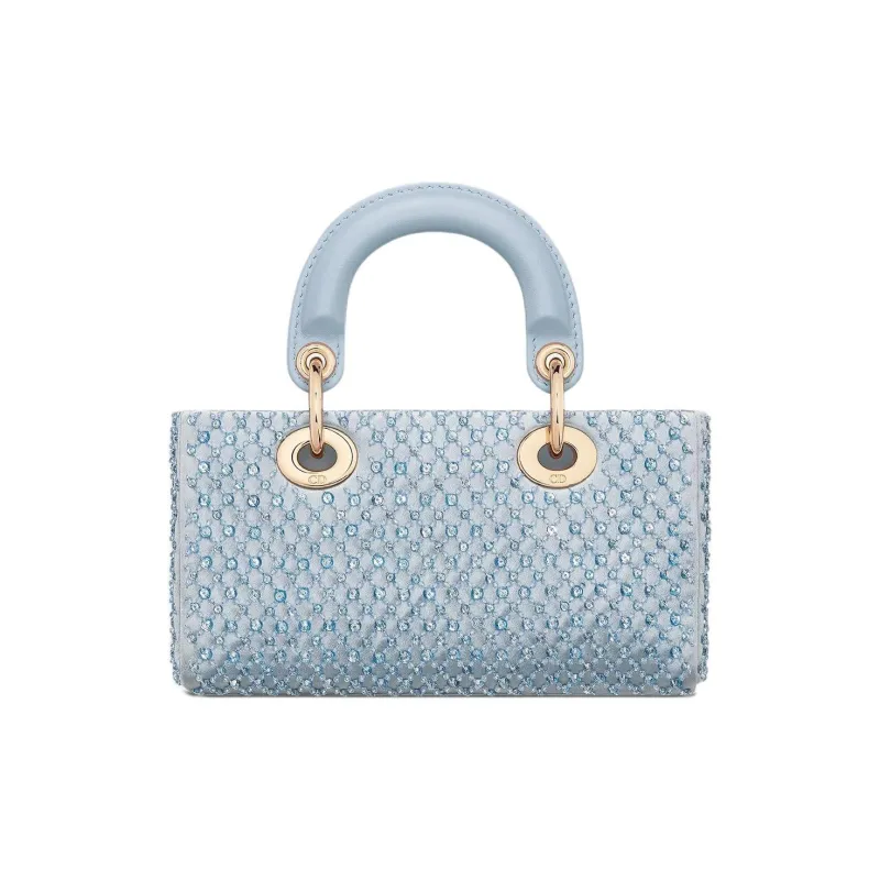 DIOR Lady D Joy Calfskin Lady Dior Bag, Shoulder Bag, Crossbody Bag, Handbag Extra Mini Women's Light Blue-4