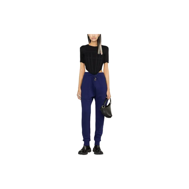 BALMAIN SS23 Casual Pants Women's Blue-1