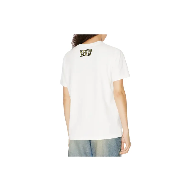 KENZO Logo Flocked Crewneck T-Shirt-4