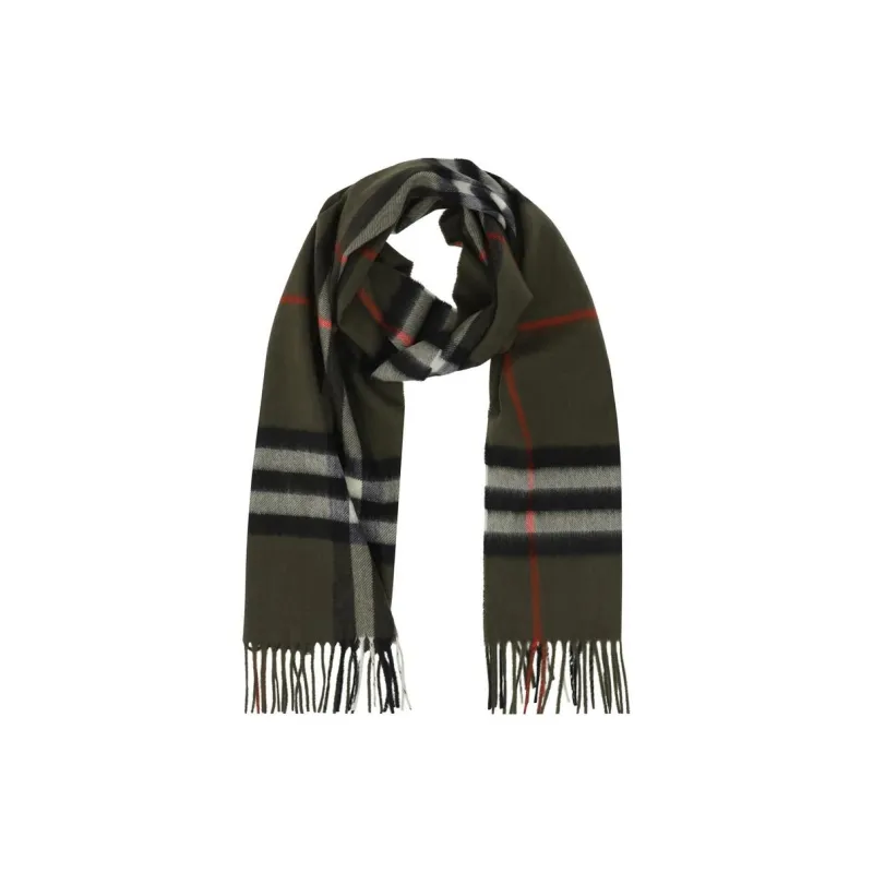 Burberry Vintage Checked Fringed Scarf-0
