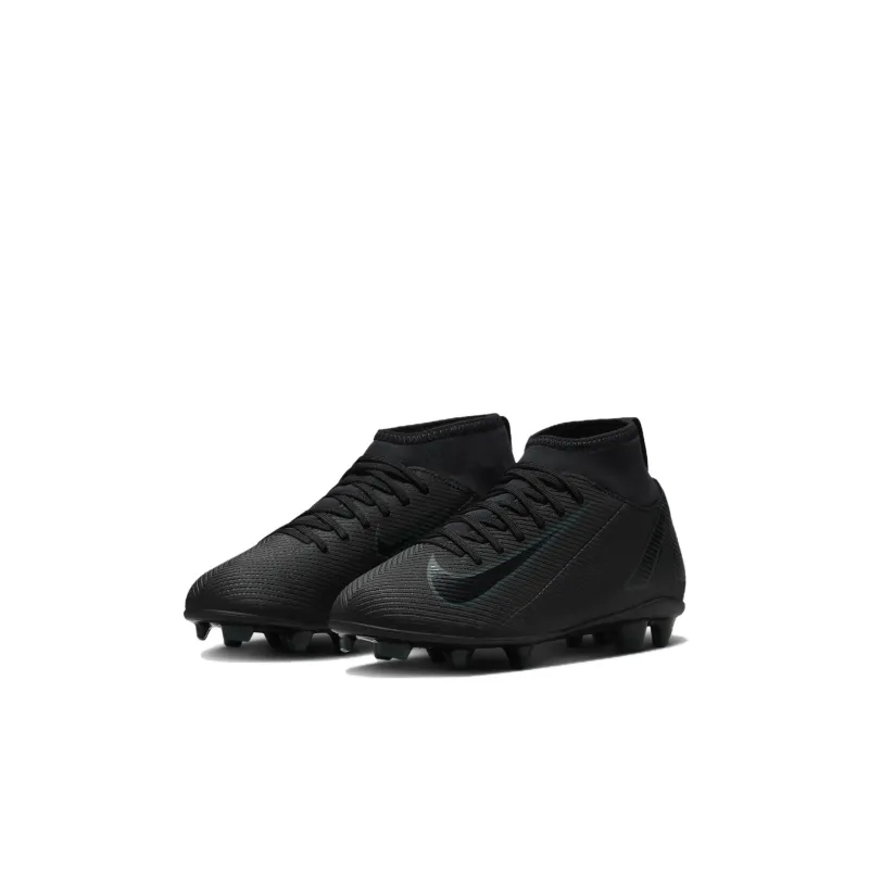 Nike Mercurial Superfly 10 Abrasion Resistant High Top Kids' Soccer Shoes Black Kids'-2