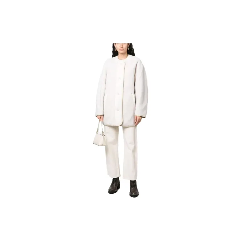 ISABEL MARANT ETOILE Himemma Fleece Single breasted Coat-1