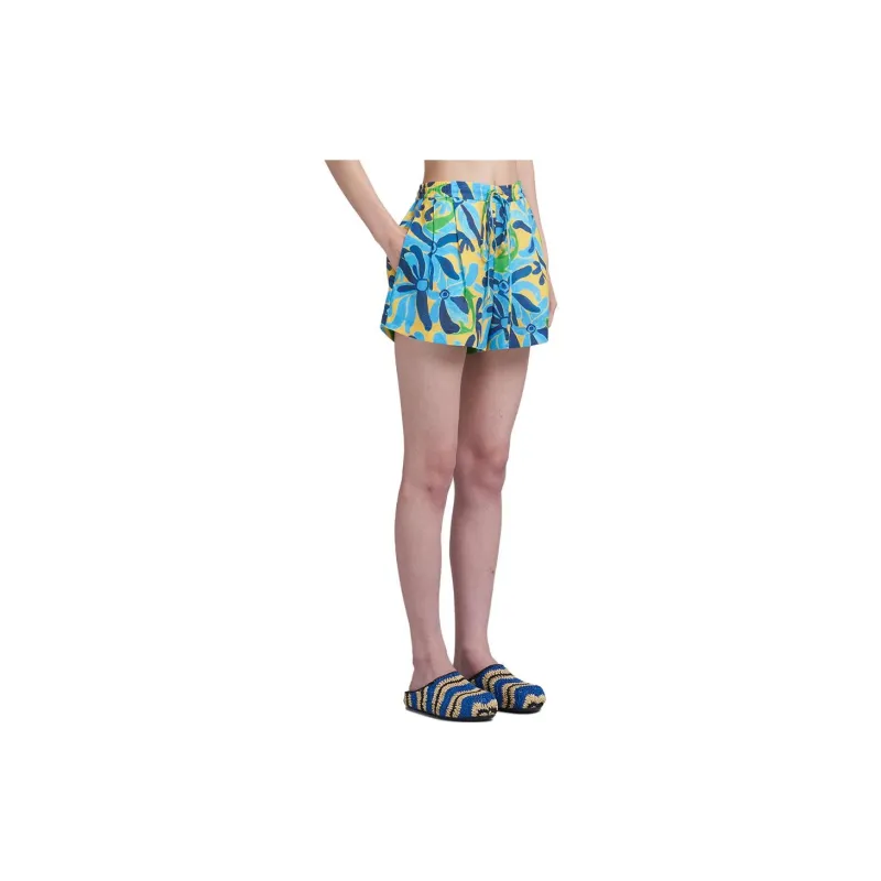 MARNI Abstract Printed Drawstring Shorts-3