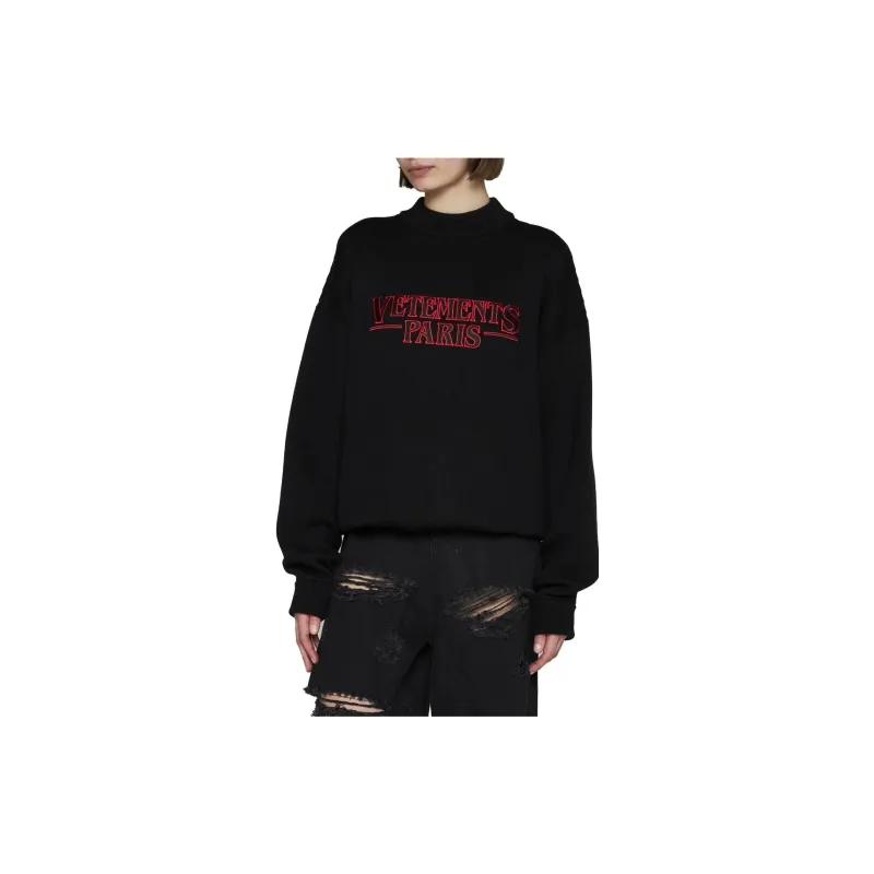 Vetements Logo Embroidered Knit Sweater-4
