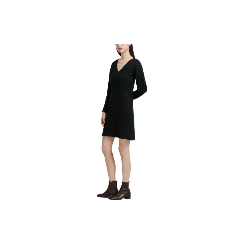 THEORY Long-Sleeved Dresses Women's Black-1