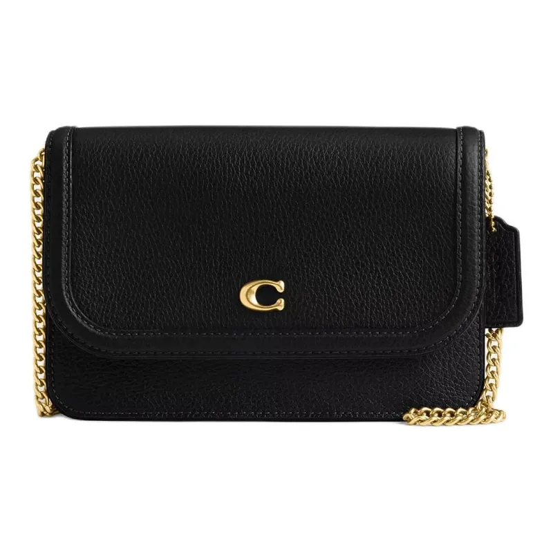 COACH Legacy Pebbled Leather Shoulder Bag Crossbody Bag Mini Women's Black-0