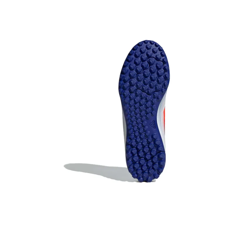 Adidas Anti Slip Wear Resistant Low Top Soccer Shoes White Blue Kids'-5