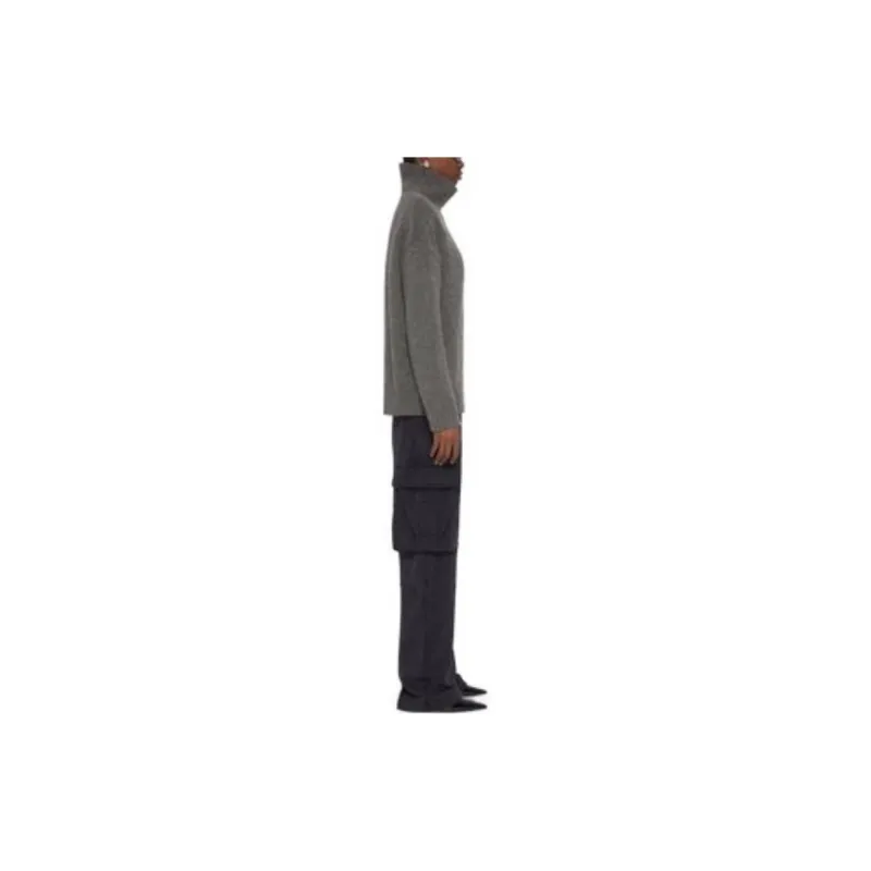 Givenchy Long Rolled Neck Sweater 'Grey Mix'-3