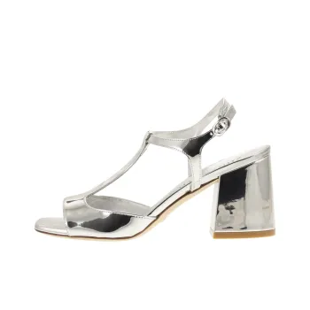 Stuart Weitzman/SW Flareblock One Strap Sandals 8.5cm Women's Silver