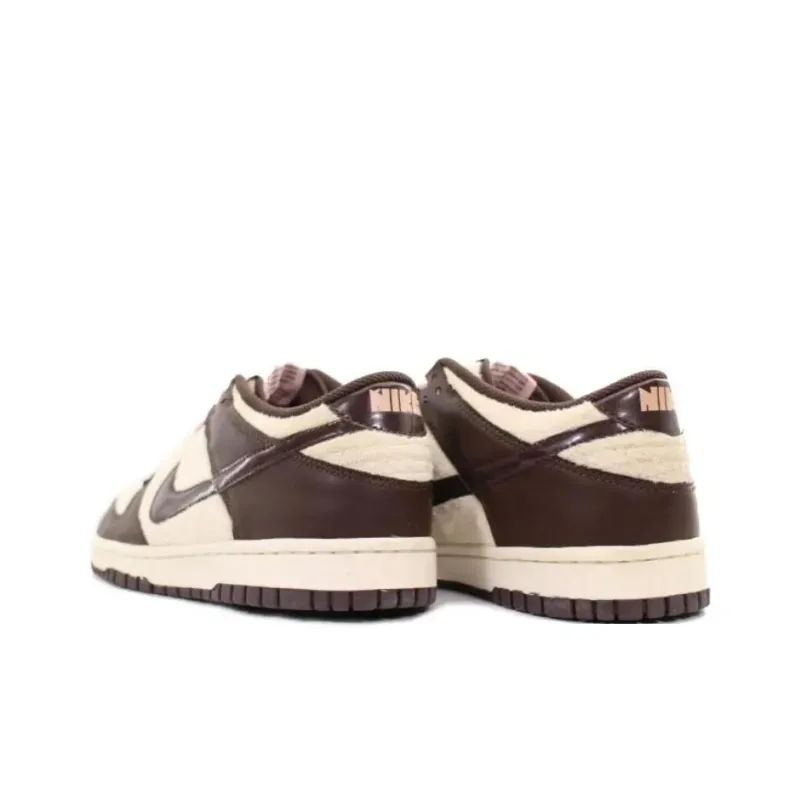 Nike Dunk Low Teddy Bear Slip Resistant Low Top Kids' Skateboarding Shoes Brown Teenagers-2