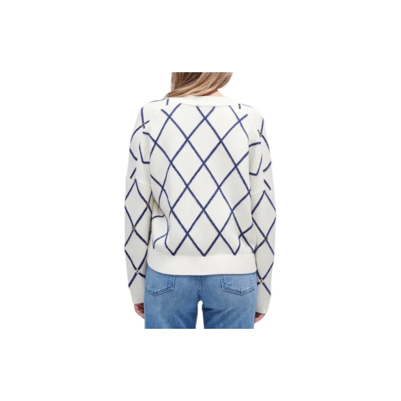 Maje Diamond pattern Knitted Cardigan-3